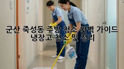 군산 죽성동 주방 청소 완벽 가이드: 냉장고 청소 및 정리